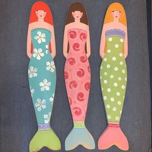 Painted Mermaid Decorations